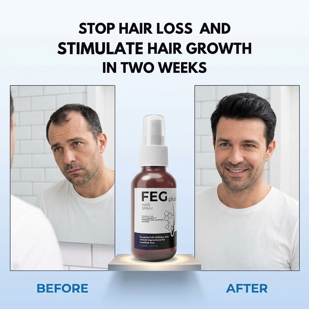 FEG Plus Hair Growth Spray 50ml Natural Hair Loss Treatment
