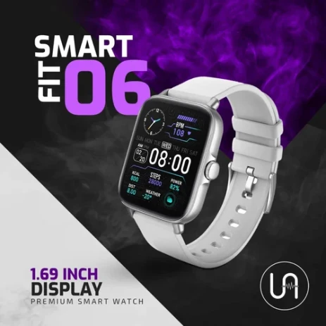 Grey wireless urban audio smart fit 06 smart watch at 2450 plece in pakistan — alternate view