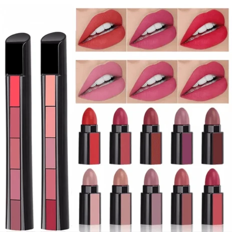 5 in 1 lipstick Matte Lipstick Waterproof Long Lasting — alternate view